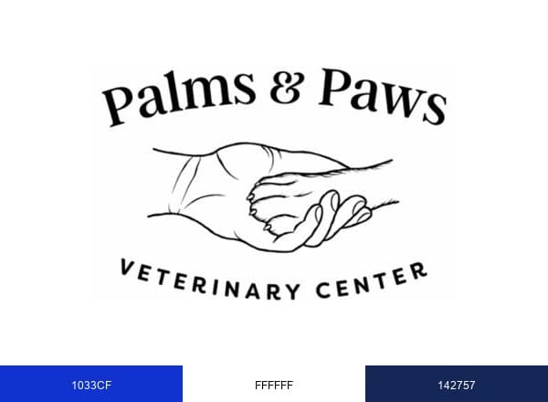 Palms & Paws Veterinary Center brand color palette