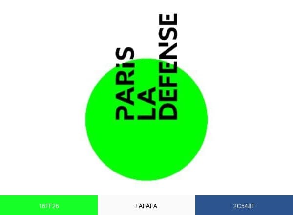 Paris La Défense brand color palette