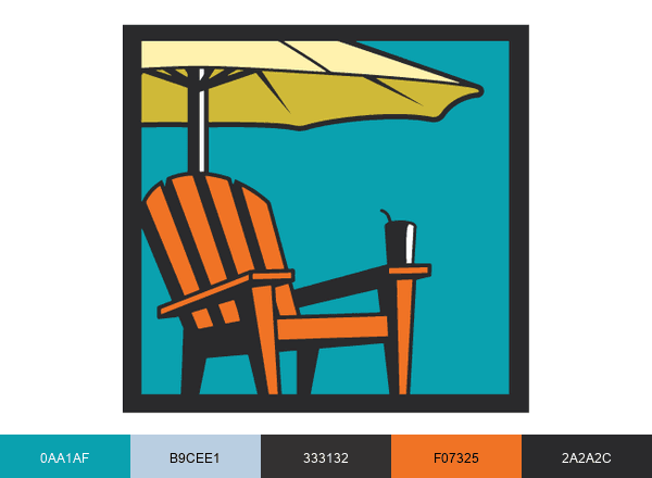 Patio Productions brand color palette