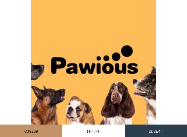 Pawious brand color palette