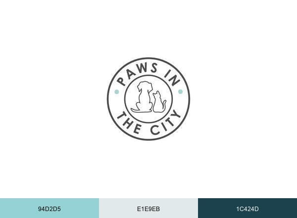 Paws in the City brand color palette