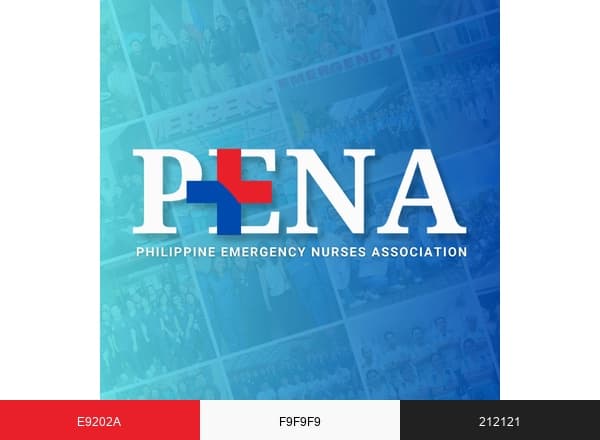 Philippine Emergency Nurses Association brand color palette