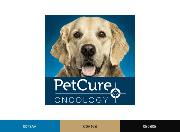 PetCure Oncology brand color palette