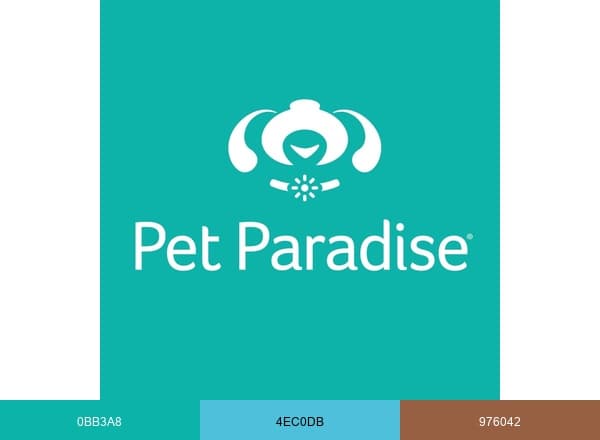 Pet Paradise brand color palette
