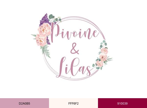 Pivoine & Lilas brand color palette