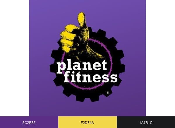 Planet Fitness brand color palette