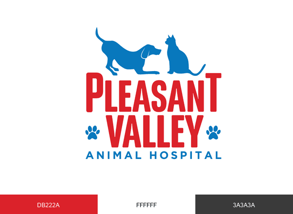 Pleasant Valley Animal Hospital brand color palette