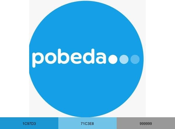 Pobeda Airlines brand color palette