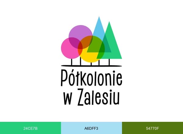 Półkolonie w Zalesiu brand color palette
