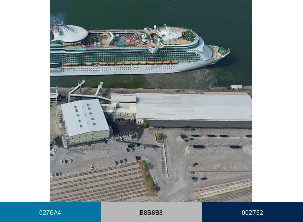 Galveston Wharves @portofgalveston brand color palette
