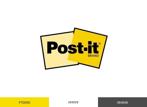 The Post-it brand color palette