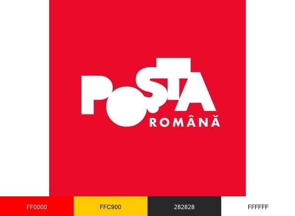 Compania Națională Poșta Română brand color palette