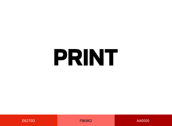 Print magazine brand color palette