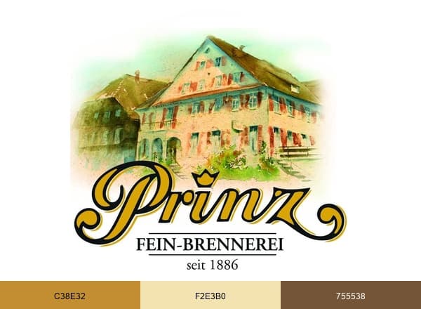 Fein-Brennerei Prinz brand color palette