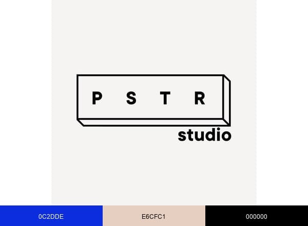 PSTR studio brand color palette