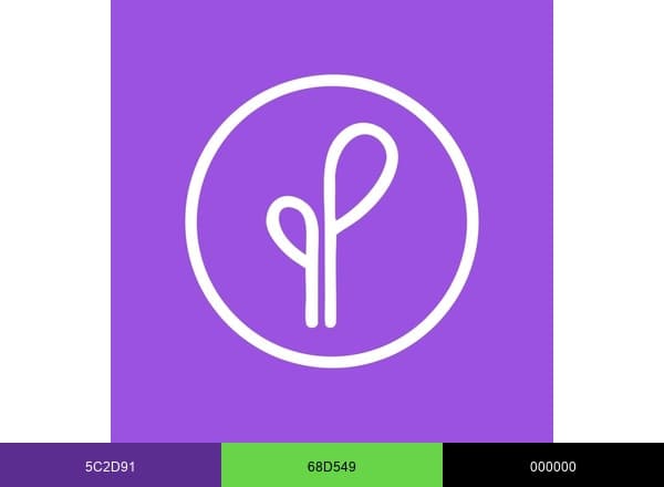 Purple and Pure brand color palette