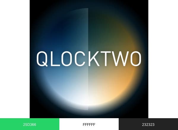 QLOCKTWO brand color palette