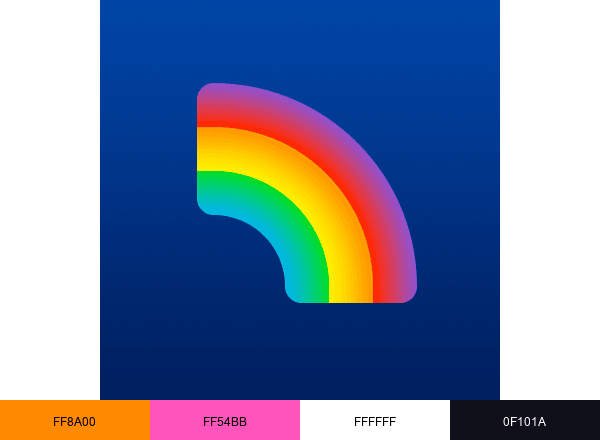 Rainbow brand color palette