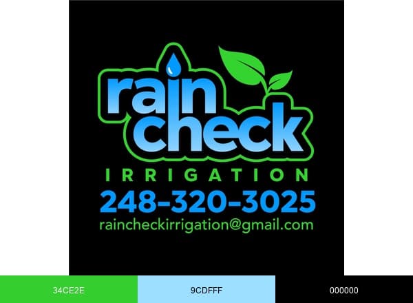 RainCheck Irrigation brand color palette