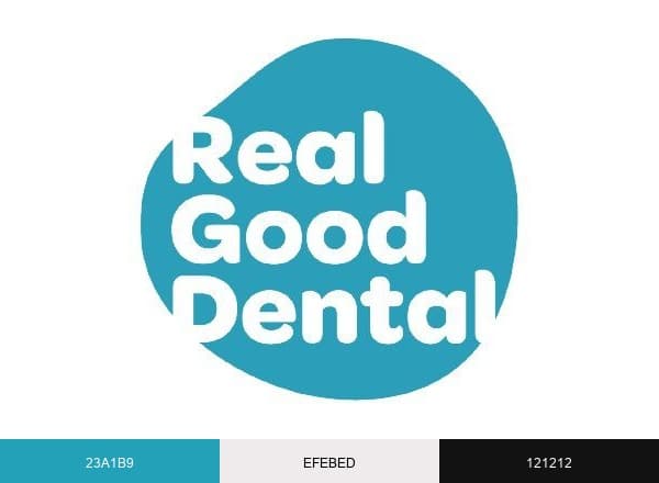 The Real Good Dental Company brand color palette