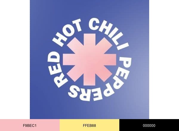 Red Hot Chili Peppers brand color palette