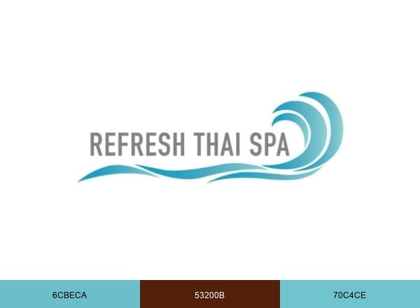 Refresh Thai Spa brand color palette