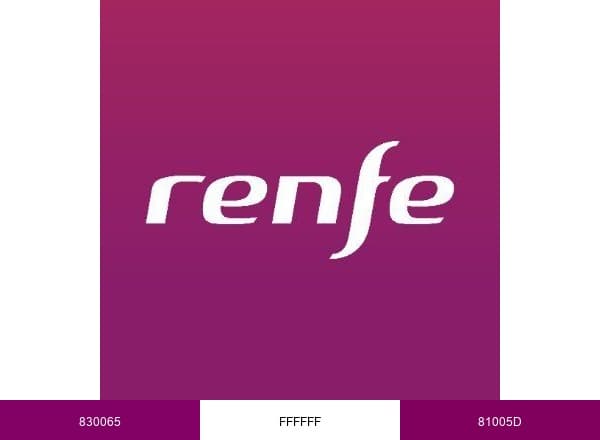 Renfe brand color palette