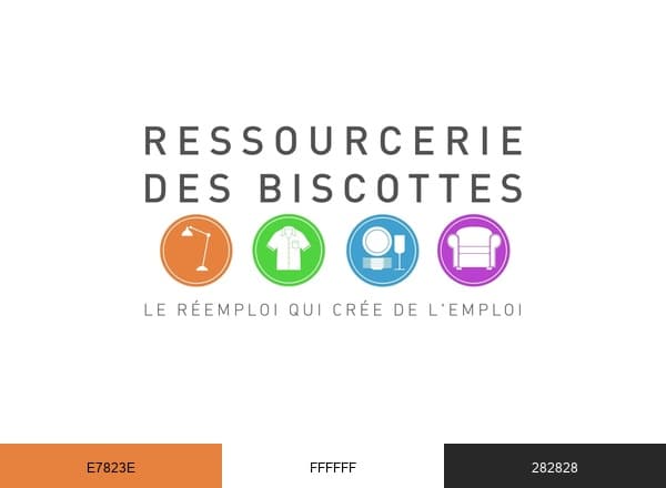 Ressourcerie des Biscottes brand color palette