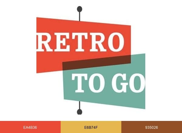 Retro To Go brand color palette
