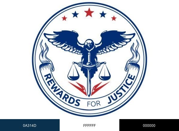 Rewards For Justice brand color palette