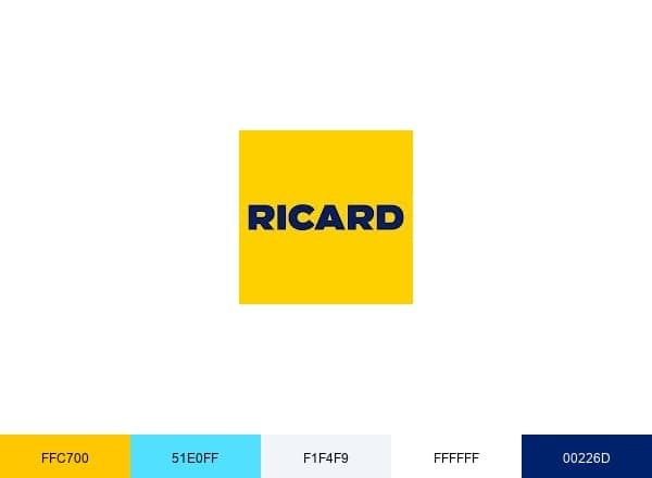 Ricard brand color palette