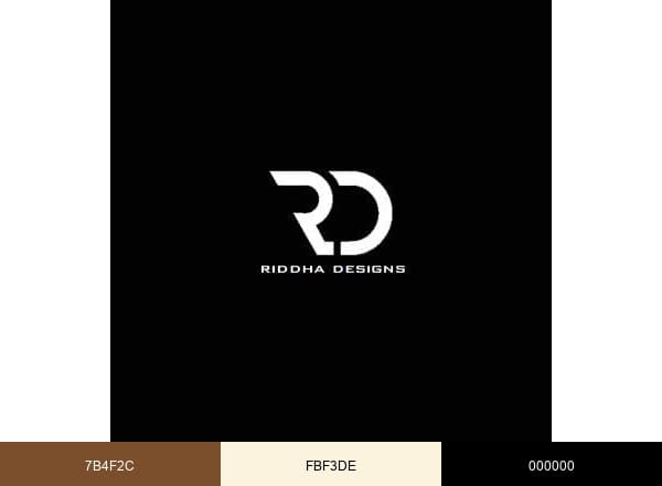 Riddha designs brand color palette