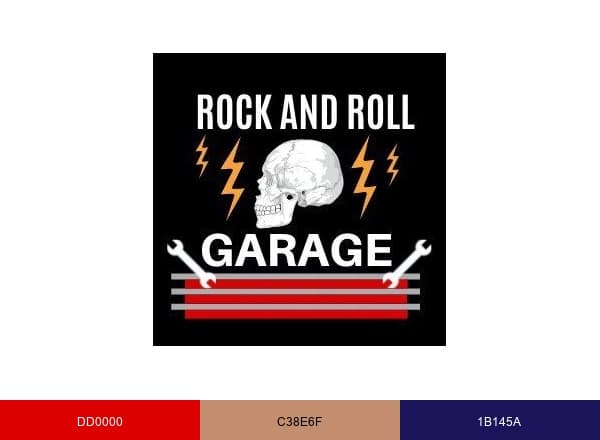 Rock and Roll Garage brand color palette