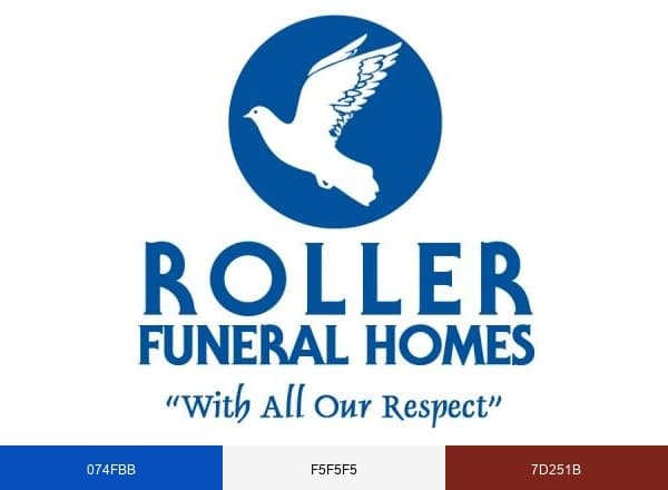 Roller Funeral Homes brand color palette