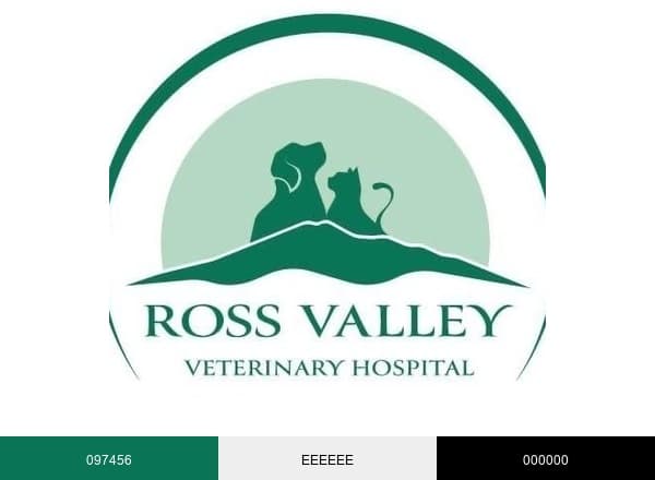Ross Valley Veterinary Hospital brand color palette