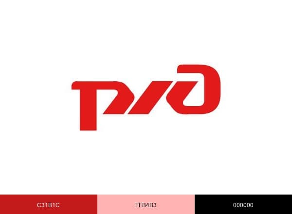 Russian Railways brand color palette