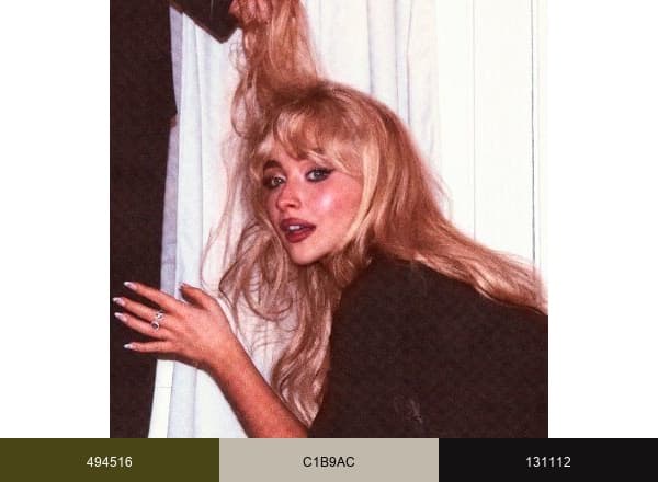 Sabrina Carpenter brand color palette