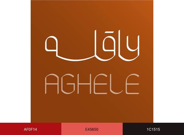 Aghele Saffron brand color palette