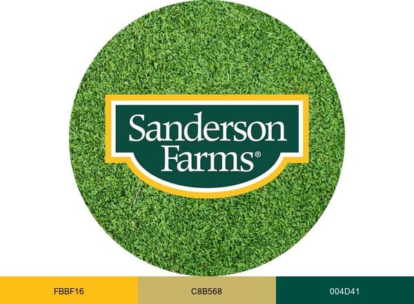 Sanderson Farms Chicken brand color palette