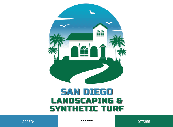 San Diego Landscaping & Synthetic Turf brand color palette
