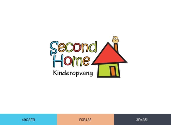 van Second Home Kinderopvang brand color palette