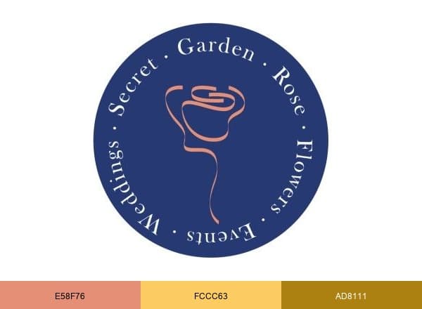 Secret Garden Rose brand color palette