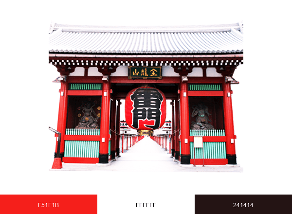 浅草寺 brand color palette