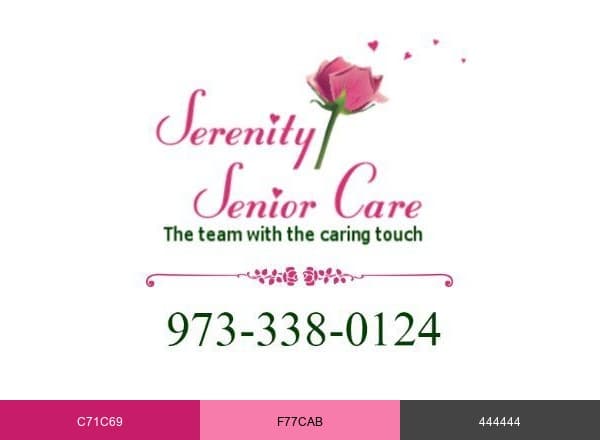 Serenity Senior Care brand color palette