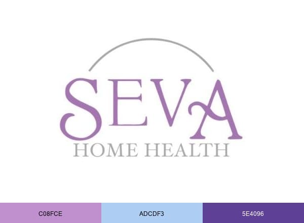 Seva Home Health brand color palette