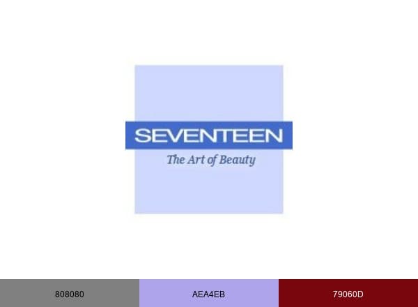 Seventeen Cosmetics brand color palette