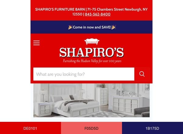 Shapiro's Furniture Barn brand color palette