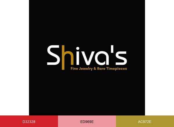 Shiva's Gold & Gems brand color palette