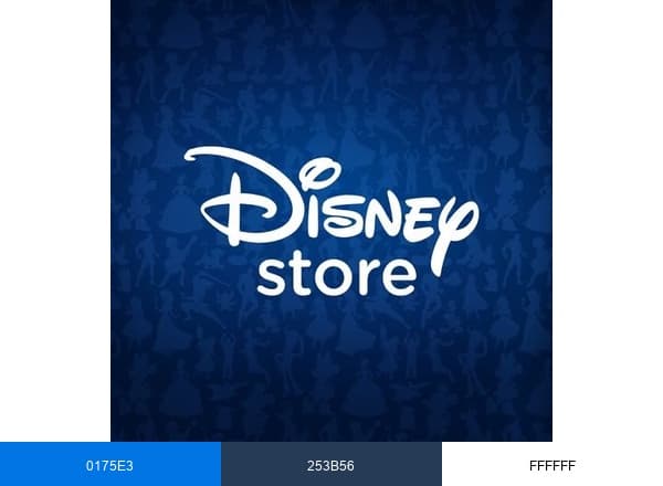 Disney Store brand color palette