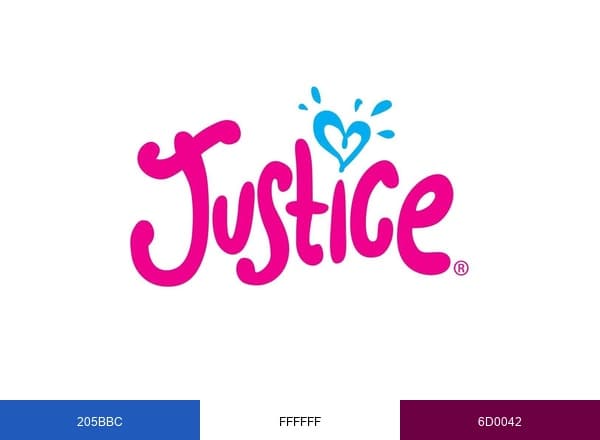Justice brand color palette